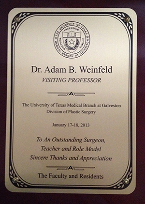 UTMB Visiting Professor Award