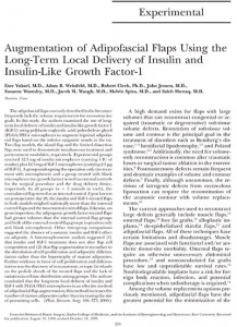Augmentation of adipofascial flaps using the long-term local delivery of insulin and insulin-like growth factor-1.