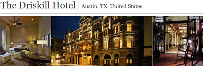 The Driskill Hotel in Austin TX